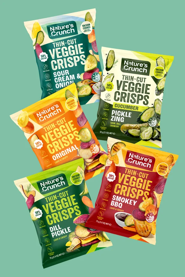 nature's crunch — thin-cut veggie crisps snack bags